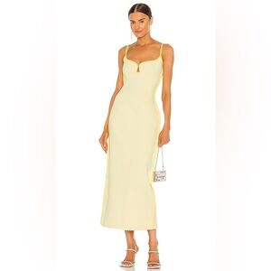 Paris Georgia Marlo Dress in Butter Yellow Long Small